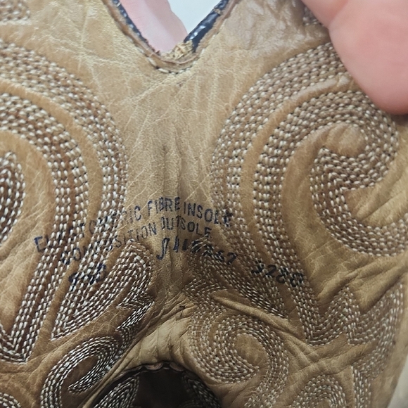 Double H Men's Brown Leather Cowboy Boots Sz 9.5 - Picture 6 of 9